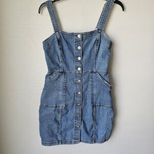 Divided Denim Mini Dress in Blue